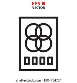 Color icon vector. Design tools icon concept for app or website. Eps 10 vector illustration.