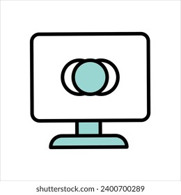  Color icon with white background vector
