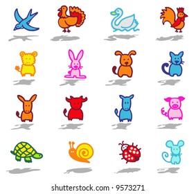 color icons - animals 1