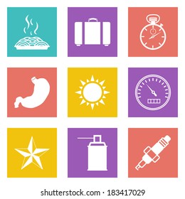 Color icons for Web Design and Mobile Applications set 29. Vector illustration.