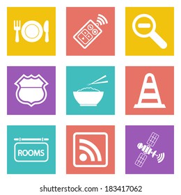 Color icons for Web Design and Mobile Applications set 24. Vector illustration.