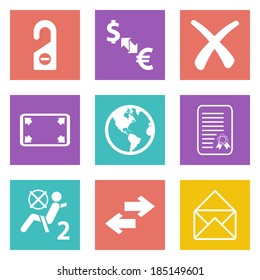 Color icons for Web Design and Mobile Applications set 32. Vector illustration.