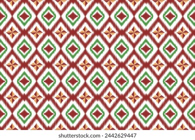 color Ikat seamless pattern background