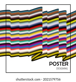 Color illusion using blended lines