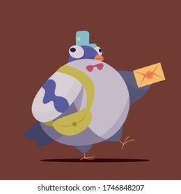 color illustrated vector art about pigeon
