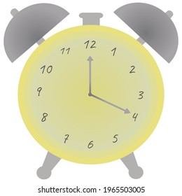 Color illustration of an alarm clock. The image can be used for logo, children's posters and more.