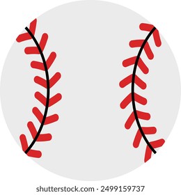 Color illustration of baseball ball