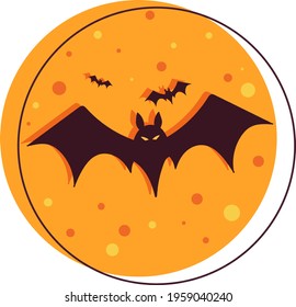 Color illustration of a bat. Idea for
website design, for blogs, for print.