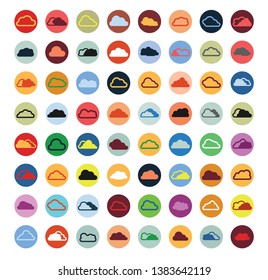Color illustration of clouds vector