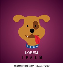Color illustration of dog icon