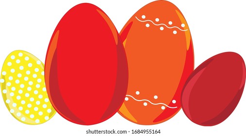 Color illustration of Easter egg. Vector