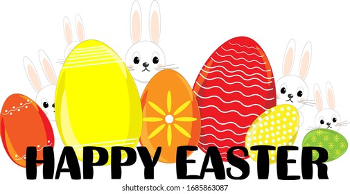 Color illustration of Easter egg. Vector