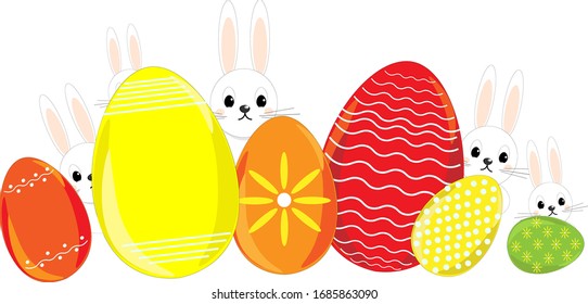 Color illustration of Easter egg. Vector