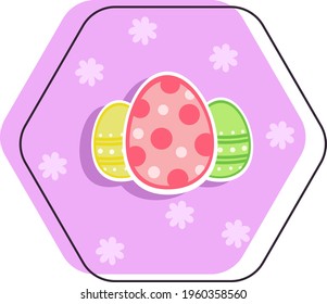 Color illustration of eggs. Idea for website design, 
for blogs, for print.