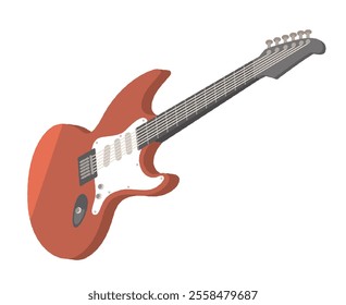 Color illustration of electric guitar