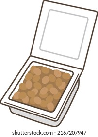 Color Illustration of fermented soybeans(natto)