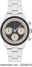Color Illustration of High End Wrist Watch