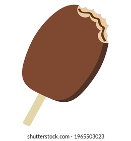 Color illustration of ice cream. The image can be used for logo, children's posters and more.