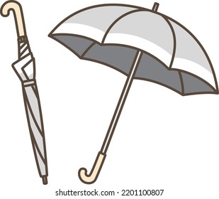 
Color illustration of a parasol