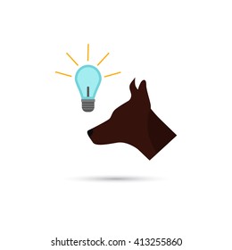 Color Illustration Of Pavlov Dog Icon