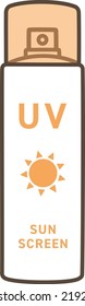 Color illustration of sunscreen spray