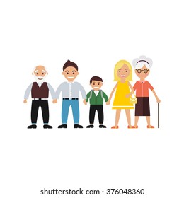 Color illustration of whole family together