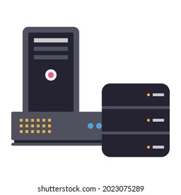 color Illustrations of various servers
