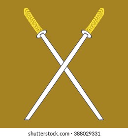 color image of bladed weapons