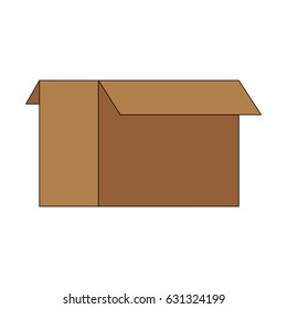 color image box of cardboard opened