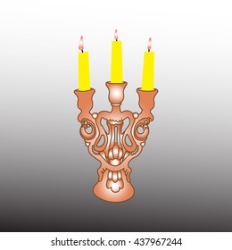 color image of the candlestick and candles
