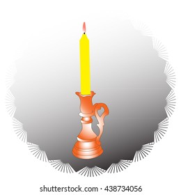 color image of the candlestick and candles
