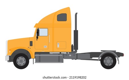 Color image of a cargo tractor. Vector illustration.