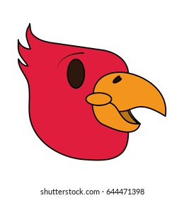 color image cartoon eagle head mascot