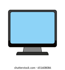 color image cartoon front view computer display
