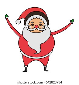 color image cartoon full body fat santa claus