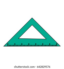 color image cartoon green ruler squad for school