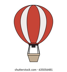 color image cartoon hot air balloon