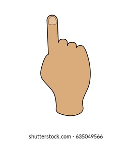 color image cartoon human hand pointing