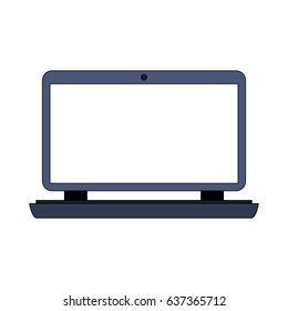 color image cartoon laptop computer with flat screen