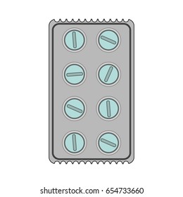 color image cartoon pack for rounded pills