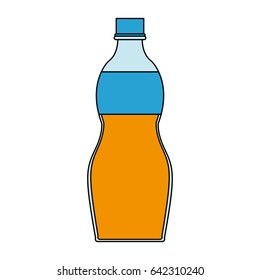 color image cartoon plastic bottle with juice