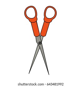 color image cartoon scissors tool for cut