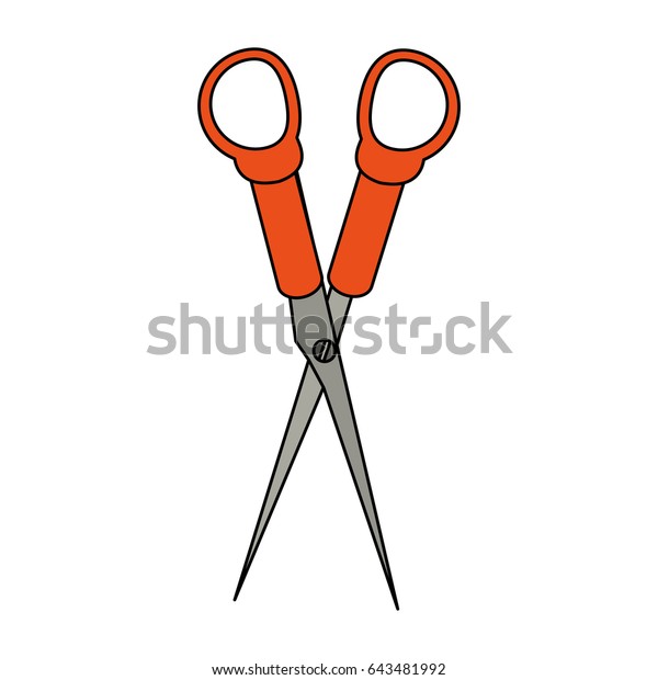 color image cartoon\
scissors tool for cut