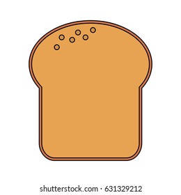 color image cartoon slice of bread