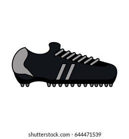 color image cartoon soccer shoes sport equipment