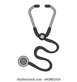 color image cartoon stethoscope medical with auriculars