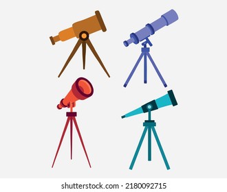 Color image of cartoon telescope.