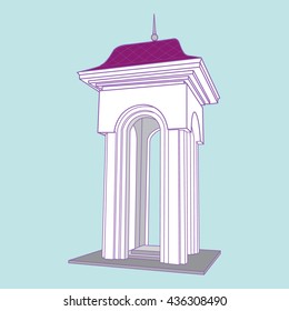 color image of the classical arches and columns