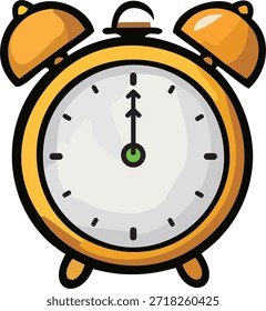 Farbbild einer Uhr, die die Zeit des Neujahrswechsels anzeigt