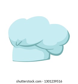 Color image of a cook cap in cartoon style. Vector illustration for design, print on t-shirt, bag, notebook, card.